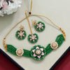 Green Color Meenakari Choker Necklace Set (MKN425GRN)