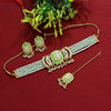 Light Green Color Meenakari Choker Necklace Set (MKN426LGRN)