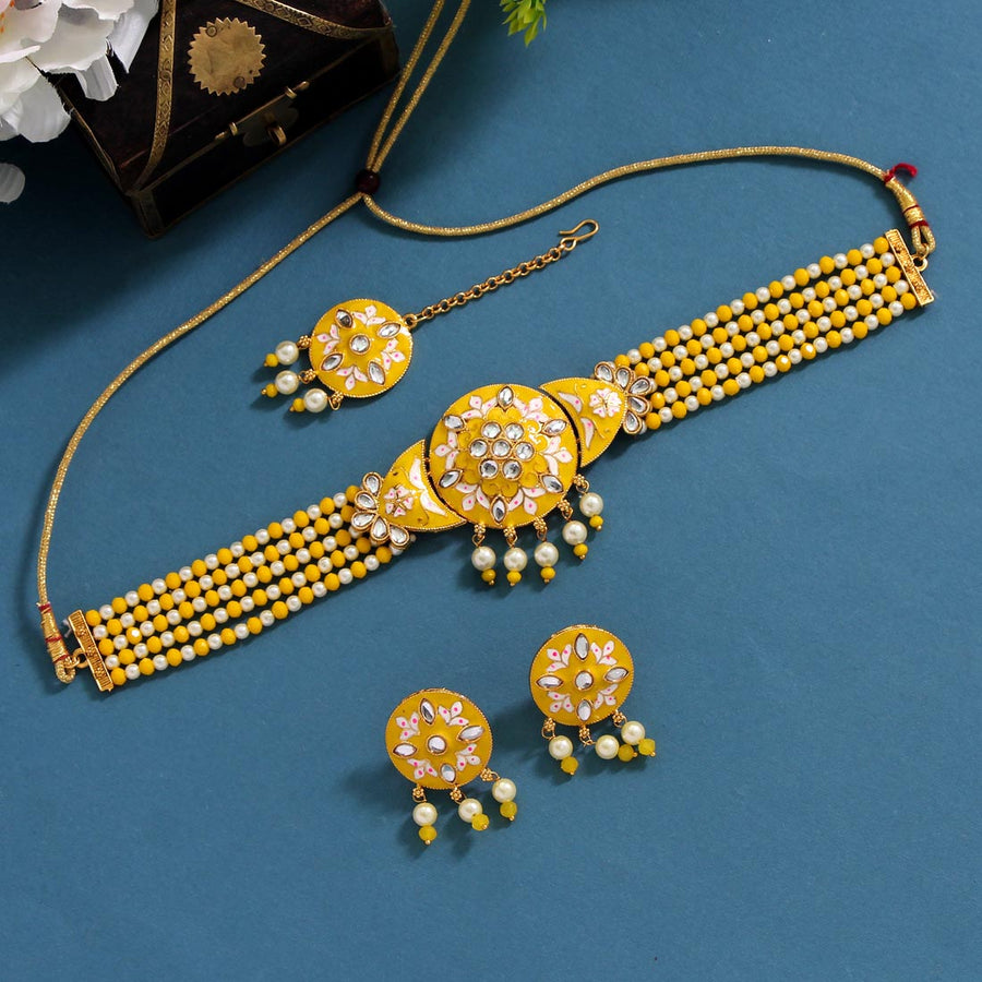 Meenakari choker set Clearance