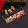 Red Color Meenakari Choker Necklace Set (MKN430RED)