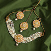 Gold Color Meenakari Choker Necklace Set (MKN431GLD)