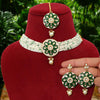 Green Color Meenakari Choker Necklace Set (MKN431GRN)