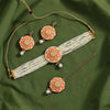 Peach Color Meenakari Choker Necklace Set (MKN431PCH)