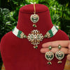 Green Color Meenakari Choker Necklace Set (MKN432GRN)