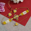 Yellow Color Meenakari Choker Necklace Set (MKN432YLW)