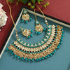 Rama Green Color Meenakari Necklace Set (MKN433RGRN)