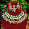 Rama Green Color Meenakari Necklace Set (MKN433RGRN)