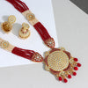 Maroon Color Kundan Meenakari Necklace Set (MKN434MRN)