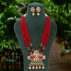 Maroon Color Kundan Meenakari Necklace Set (MKN441MRN)