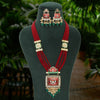 Maroon Color Kundan Meenakari Necklace Set (MKN443MRN)
