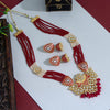 Maroon Color Kundan Meenakari Necklace Set (MKN444MRN)