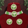 Pista Green Color Choker Meenakari Necklace Set (MKN446PGRN)