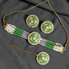 Pista Green Color Choker Meenakari Necklace Set (MKN446PGRN)