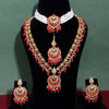 Red Color Long & Choker Meenakari Necklace Set (MKN447RED)