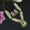 Rama Green Color Long Meenakari Necklace Set (MKN448RGRN)