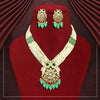 Rama Green Color Long Meenakari Necklace Set (MKN449RGRN)