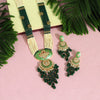Green Color Kundan Meenakari Long Necklace Set (MKN463GRN)