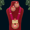 Rani Color Kundan Meenakari Long Necklace Set (MKN465RNI)