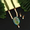 Multi Color Hand Painted Meenakari Necklace Set (MKN472MLT)