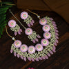 Purple Color Kundan Meenakari Necklace Set (MKN482PRP)