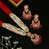 Red Color Kundan Meenakari Necklace Set (MKN486RED)