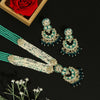 Rama Green Color Kundan Meenakari Necklace Set (MKN486RGRN)
