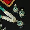 Rama Green Color Kundan Meenakari Necklace Set (MKN487RGRN)