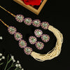 Purple Color Kundan Meenakari Necklace Set (MKN495PRP)