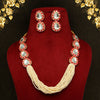 Red Color Kundan Meenakari Necklace Set (MKN495RED)