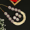 Purple Color Kundan Meenakari Necklace Set (MKN496PRP)