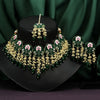 Green Color Kundan Meenakari Necklace Set (MKN499GRN)