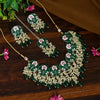 Green Color Kundan Meenakari Necklace Set (MKN499GRN)