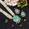 Rama Green Color Kundan Meenakari Necklace Set (MKN516RGRN)