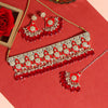 Red Color Choker Kundan Meenakari Necklace Set (MKN520RED)