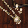 White Color Kundan Meenakari Necklace Set (MKN526WHT)