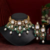 Black Color Kundan Meenakari Choker Necklace Set (MKN527BLK)