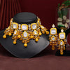 Yellow Color Kundan Meenakari Choker Necklace Set (MKN527YLW)