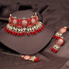 Red Color Choker Meenakari Necklace Set (MKN550RED)