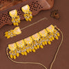 Yellow Color Choker Meenakari Necklace Set (MKN551YLW)