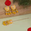 Yellow Color Choker Meenakari Necklace Set (MKN551YLW)