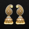 Grey Color Glass Stone Mint Meena Earrings (MNTE160GRY)