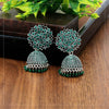 Green Color Mint Meena Oxidised Earrings (MNTE412GRN)