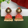 Red Color Mint Meena Earrings (MNTE426RED)