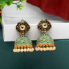 Rama Green Color Mint Meena Earrings (MNTE426RGRN)