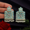 Firozi Color Mint Meena Earrings (MNTE446FRZ)