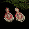 Red Color Mint Meena Earrings (MNTE447RED)