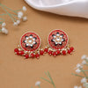 Red Color Mint Meena Earrings (MNTE459RED)