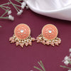 Peach Color Mint Meena Earrings (MNTE460PCH)