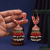 Red Color Mint Meena Earrings (MNTE461RED)