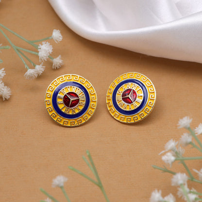 Yellow Color Mint Meena Earrings (MNTE462YLW)